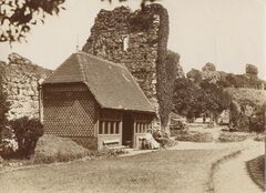 Brick building in Hastings Castle c1900